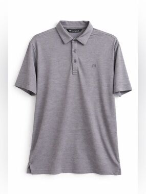 TravisMathew polo performance golf shirt gray stretch breathable mens L
